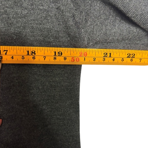 White House Wool Blend Open Front Long Cardigan Long Sleeve Lightweight Gray M - Picture 10 of 13